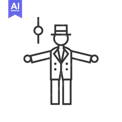 Aset desain premium: A simplified illustration depicting a person with outstretched arms