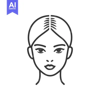 Popular premium asset: A minimalist line drawing of a female human face