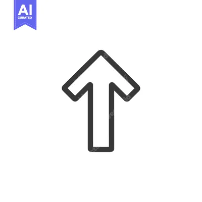 Popular premium asset: Minimalist Gray Arrow Pointing Upward on White Background