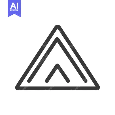 Aset premium populer: A simple triangular icon displaying a camping tent design