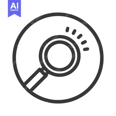 Popular premium asset: Magnifying Glass Icon in Circle with Sparkles, Search Symbol