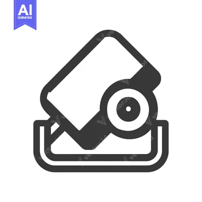 Premium design asset: Stylized Icon of a Microscope, Scientific Instrument, Dark Gray on Whi