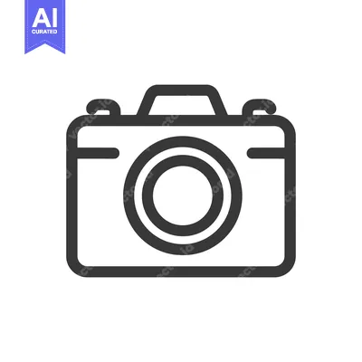 Aset premium populer: Minimalist Camera Icon: Sleek Design for Photography Concepts