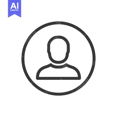 Aset premium populer: Minimalist User Icon: Simple Person Outline in Circle, Dark Gray on Wh