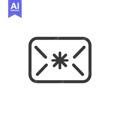 Aset premium populer: Minimalist Envelope Icon with Snowflake, Dark Gray on White Background