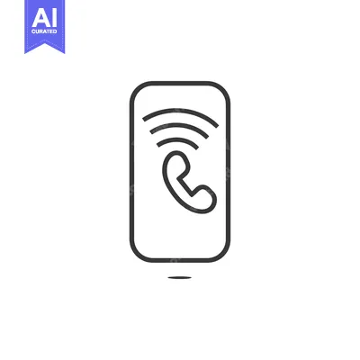 Aset desain premium: Incoming Call Notification on Smartphone with Wifi Icon