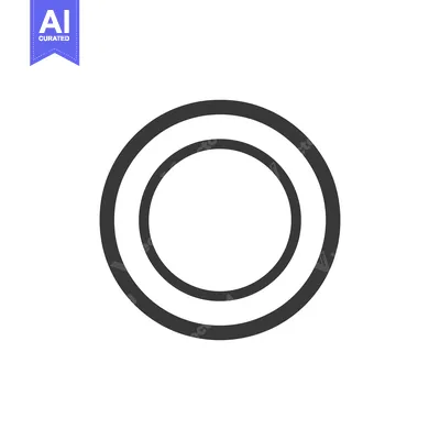 Aset desain premium: Minimalist Concentric Circles: Bold Graphic Design on White Background