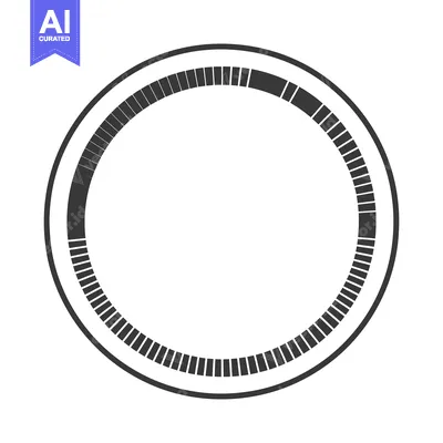Aset desain premium: Circular Progress Bar: Segmented Ring with Loading Indicator Graphic