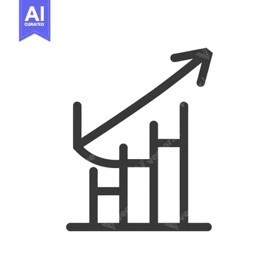 Premium design asset: A business graph showing an upward trend and past downturn