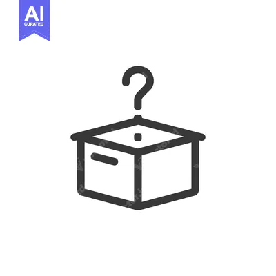 Popular premium asset: Mystery Box: Minimalist Icon with Question Mark Above