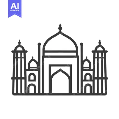 Aset premium populer: An illustrated depiction of a famous architectural landmark building