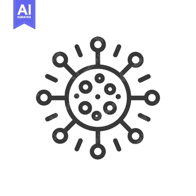 Illustrative image depicting a stylized microorganism with radiating s
