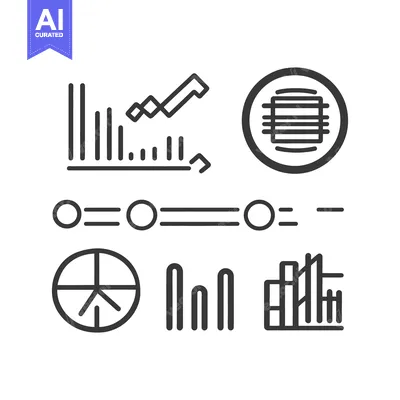 Aset desain premium: Graphical representations of data analysis and visual information