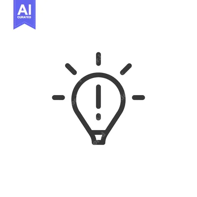 Premium design asset: Lightbulb with Exclamation Point: Idea, Warning, Attention Symbol Icon
