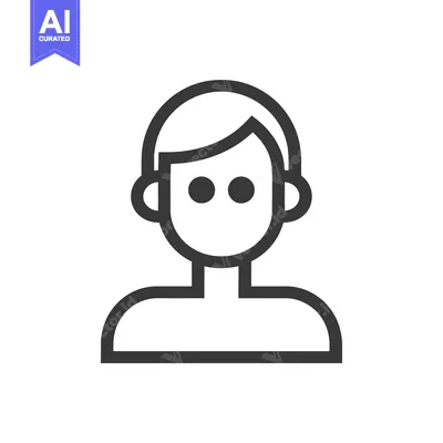 Simple outline graphic depicting the front view of a person