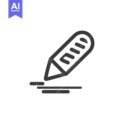 Aset desain premium: Minimalist Icon of a Craft Knife Cutting Lines on White Background