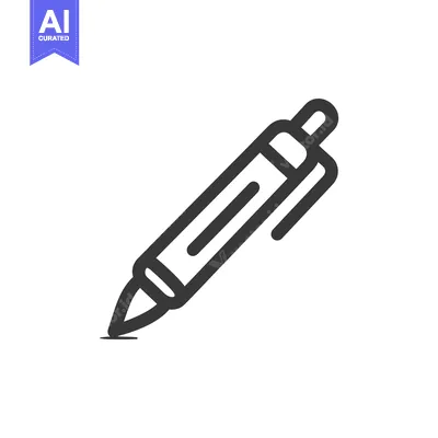 Popular premium asset: Minimalist Pen Icon: Writing Tool, Dark Gray Outline on White Backgrou