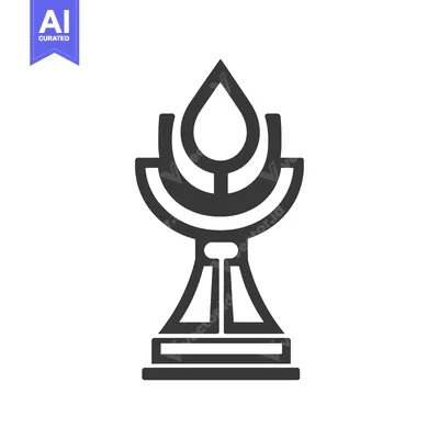Popular premium asset: A simple grayscale emblem of a stylized flame or drop symbol