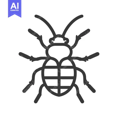 Aset premium populer: A simplified illustration depicting the form of an insect