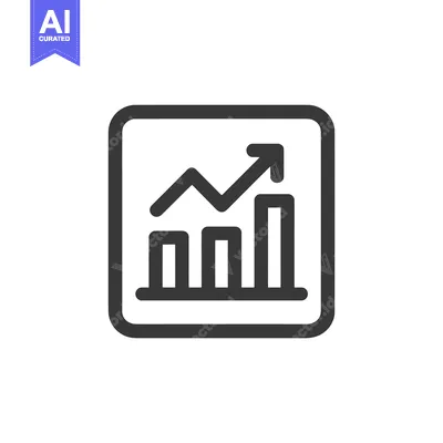 Ascending Bar Graph Icon with Arrow, Business Growth Symbol