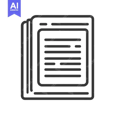 Premium design asset: Stacked Documents Icon: Minimalist Design with Rounded Corners and Tex