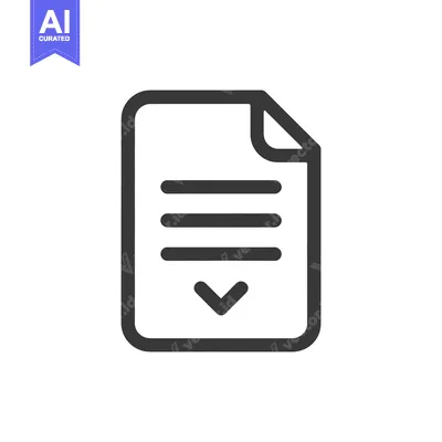 Aset premium populer: Download Document Icon: Minimalist Design with Arrow and Lines
