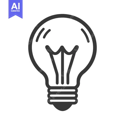 Popular premium asset: A simple black and white drawing of an illuminated light bulb