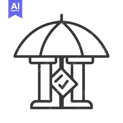 Popular premium asset: A stylized icon illustrating concepts of insurance and protection visu