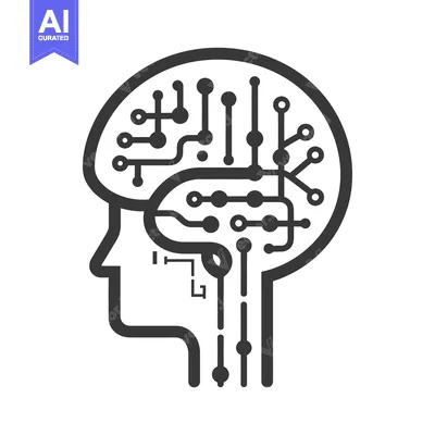 Aset premium populer: A conceptual illustration depicting human head circuitry and neural ne