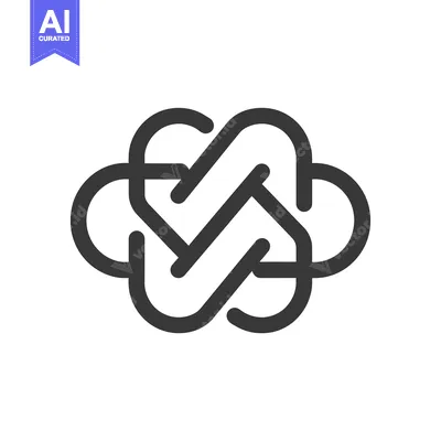 Aset desain premium: Interconnected Abstract Design with Rounded Shapes