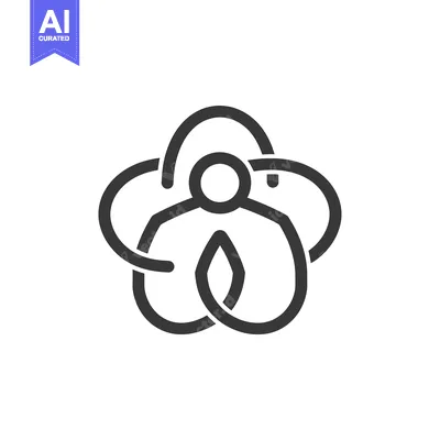 Premium design asset: Interconnected Circles Forming a Human Figure