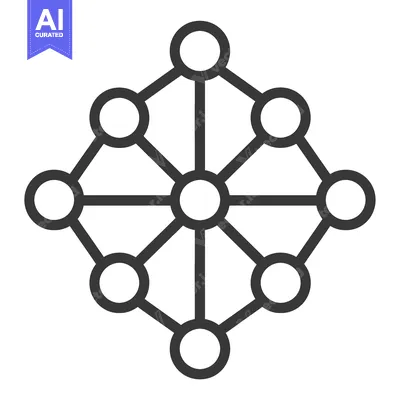 Aset desain premium: Interconnected Circles in a Square Grid Pattern