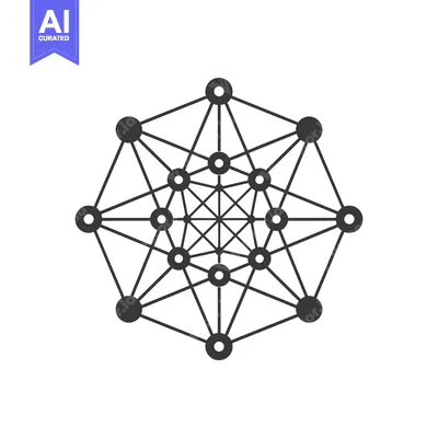 Aset desain premium: Interconnected Circular Network of Nodes