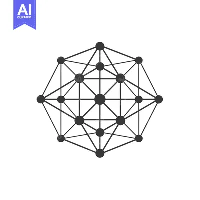 Aset premium populer: Interconnected Network of Circles and Lines