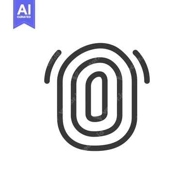 Aset premium populer: An illustration of a fingerprint with lines and curves showing identit