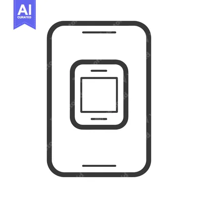 Aset premium populer: A modern mobile phone depicted with a smaller centered screen