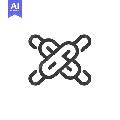 Aset desain premium: Interlocking Chain Links in a Cross Formation