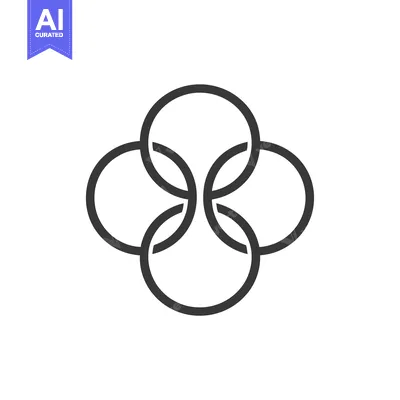 Aset desain premium: Interlocking Circles Abstract Design