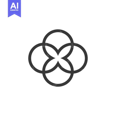 Aset premium populer: Interlocking Circles Forming a Geometric Flower Shape