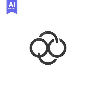 Aset premium populer: Interlocking circles forming an abstract shape