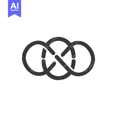Premium design asset: Interlocking Circles Forming a Symbol of Infinity