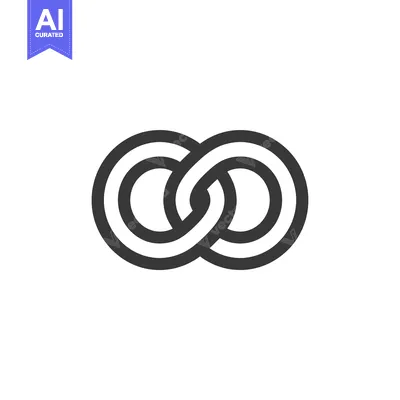 Aset desain premium: Interlocking Circular Symbol Representing Infinity