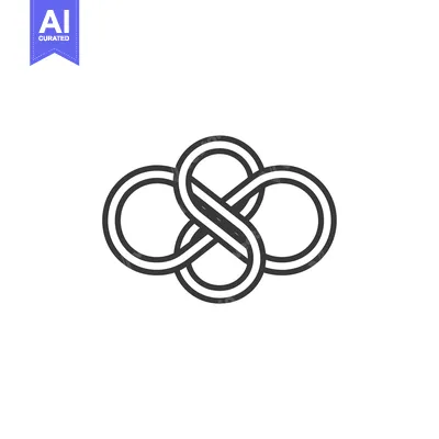 Aset desain premium: Interlocking Double Infinity Symbol