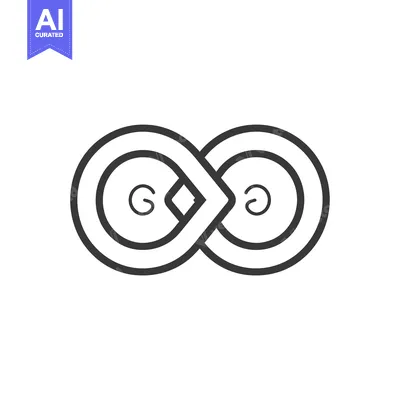 Aset premium populer: Interlocking Double Infinity Symbol with Center Diamond