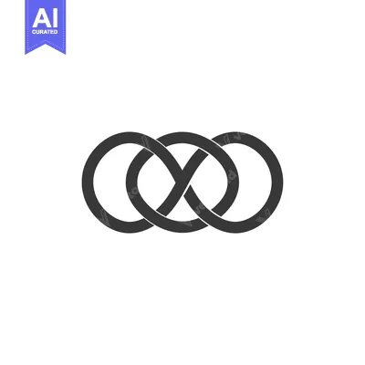 Premium design asset: Interlocking Rings Symbol, Representing Unity, Interconnectedness, and
