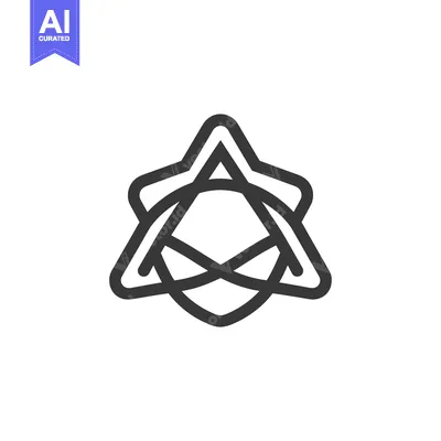 Premium design asset: Interlocking Star and Letter A Design