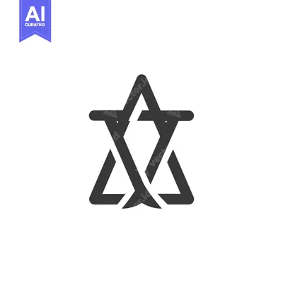 Aset premium populer: Interlocking Triangles Forming a Star Shape