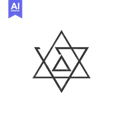 Premium design asset: Interlocking Triangles Forming a Star Shape
