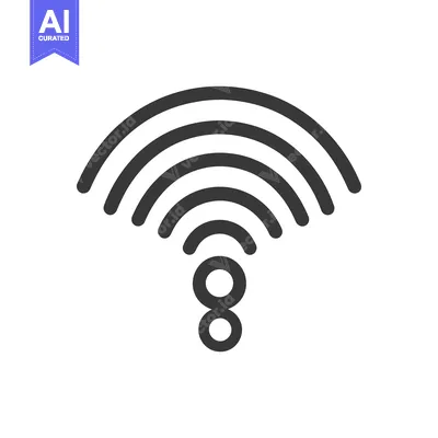Black lines radiate from a symbol representing wireless technology
