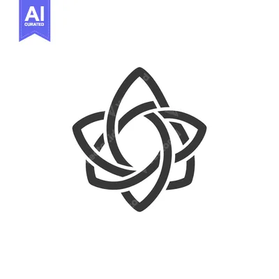 Aset desain premium: Intertwined Abstract Star Shape Design
